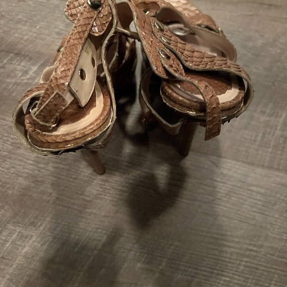 Christian Dior Python Heel Sandals with Strap Rare Vintage Find Euro 39.5 - Picture 4 of 5
